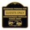 Signmission Reserved Parking for Guests Only Unauthorized Vehicles Towed Away With Tow Away Grap, BG-1818-23100 A-DES-BG-1818-23100 - alternate 1